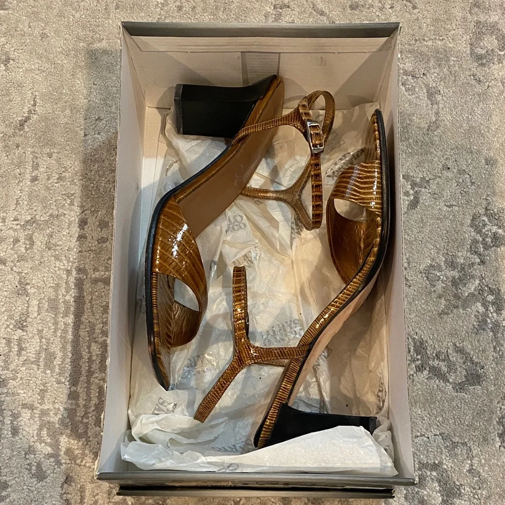 Franco Sarto Brown Strappy Sandals